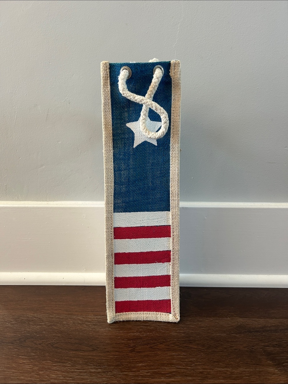 Patriotic Wine Bottle Gift Bag - Blue, Red, White